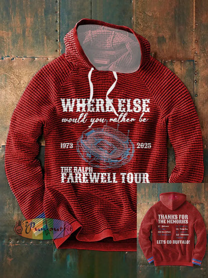 Men’s Buffalo Football Lover Printed Hoodie Red / S
