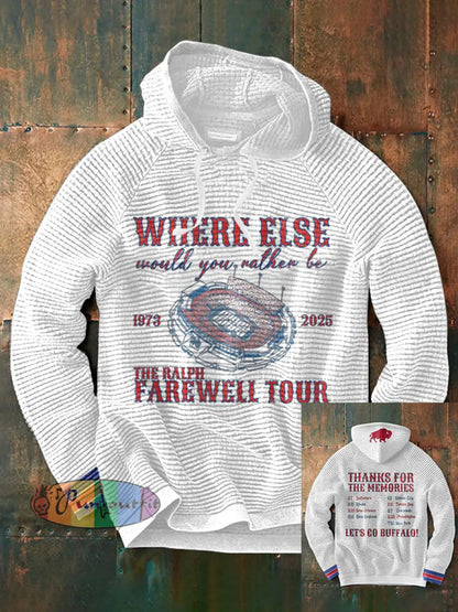 Men’s Buffalo Football Lover Printed Hoodie White / S