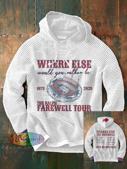 Men’s Buffalo Football Lover Printed Hoodie White / S