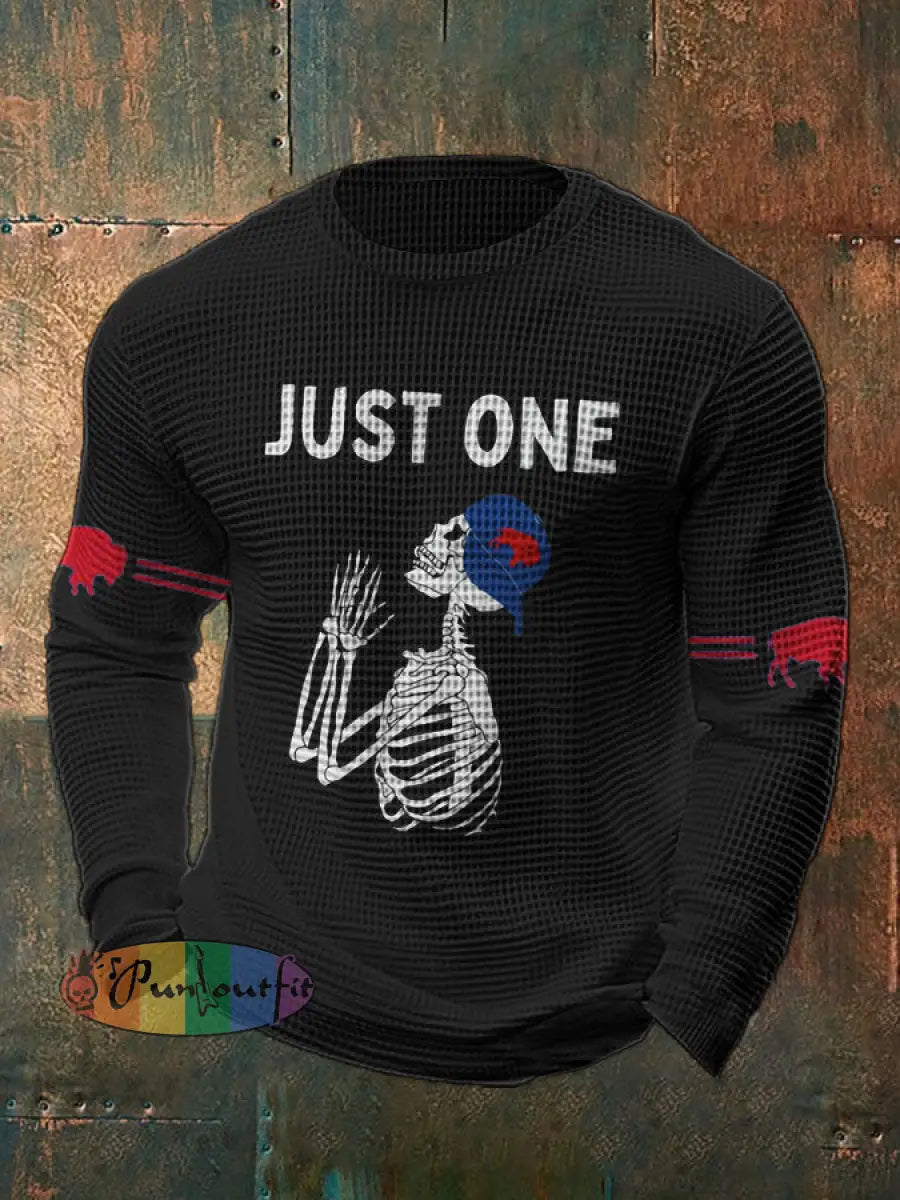 Men’s Buffalo Football Lover Printed Waffle T-Shirt Black / S