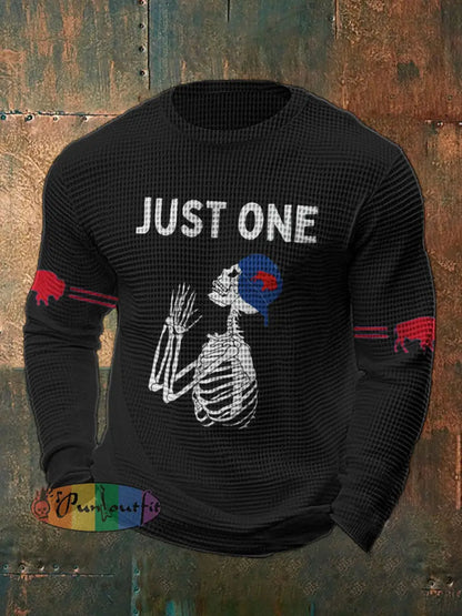 Men’s Buffalo Football Lover Printed Waffle T-Shirt Black / S