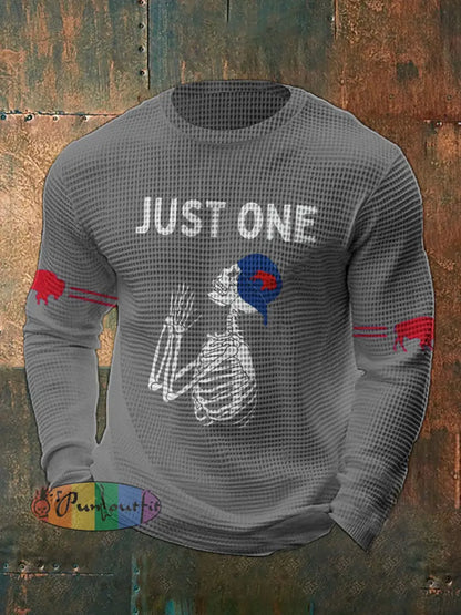Men’s Buffalo Football Lover Printed Waffle T-Shirt Light Gray / S