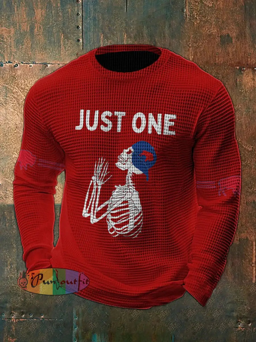 Men’s Buffalo Football Lover Printed Waffle T-Shirt Red / S