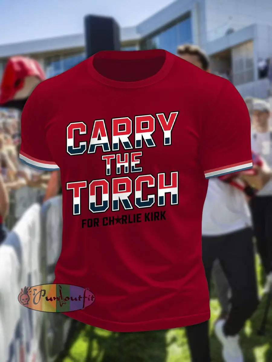 Men’s Carry The Torch short sleeves t-shirt Deep Red / S