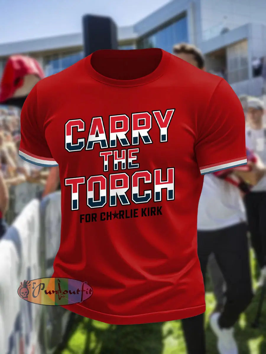 Men’s Carry The Torch short sleeves t-shirt Pure Red / S