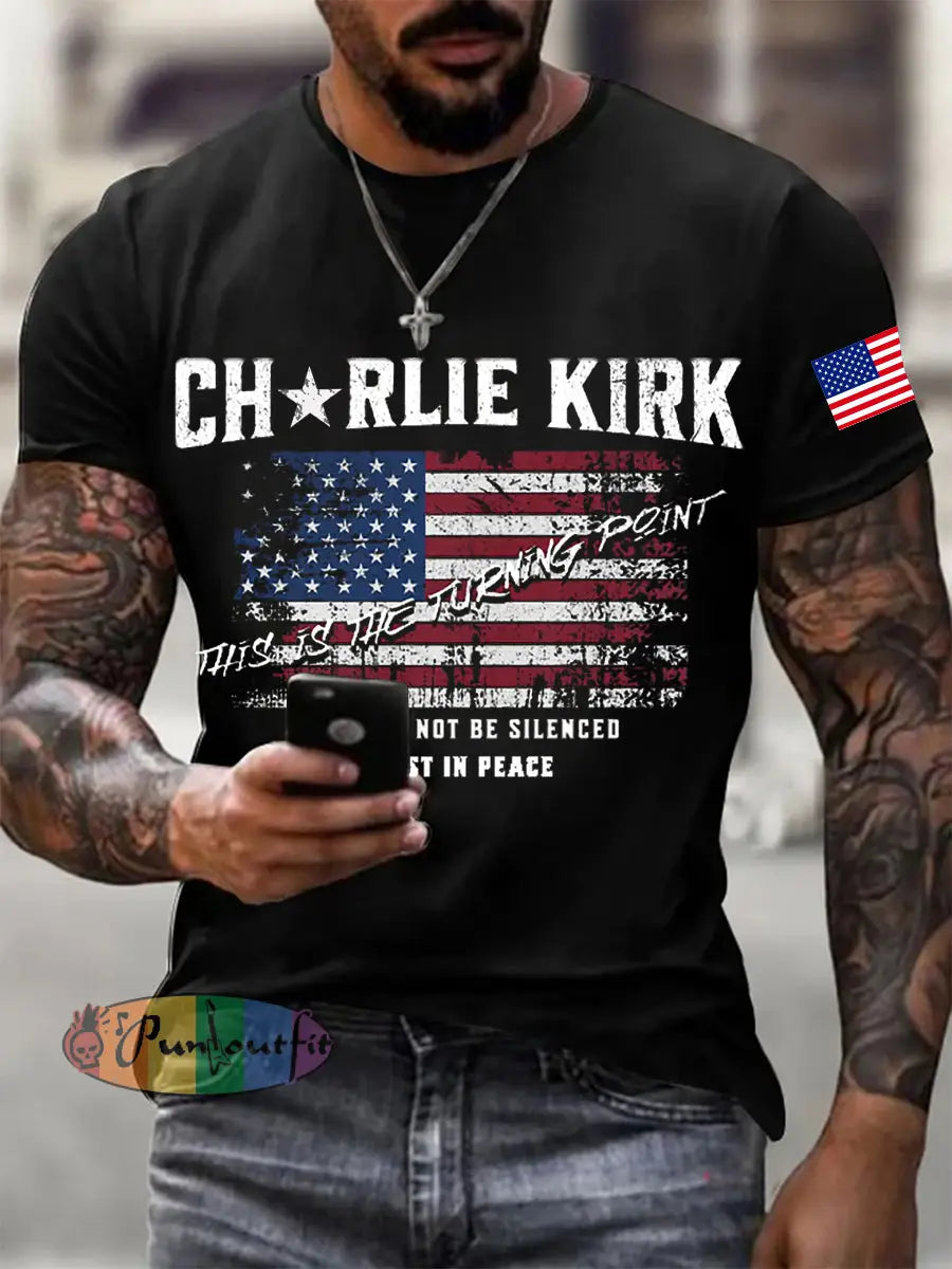 Men’s Charlie Kirk Printed T-shirt Black / S