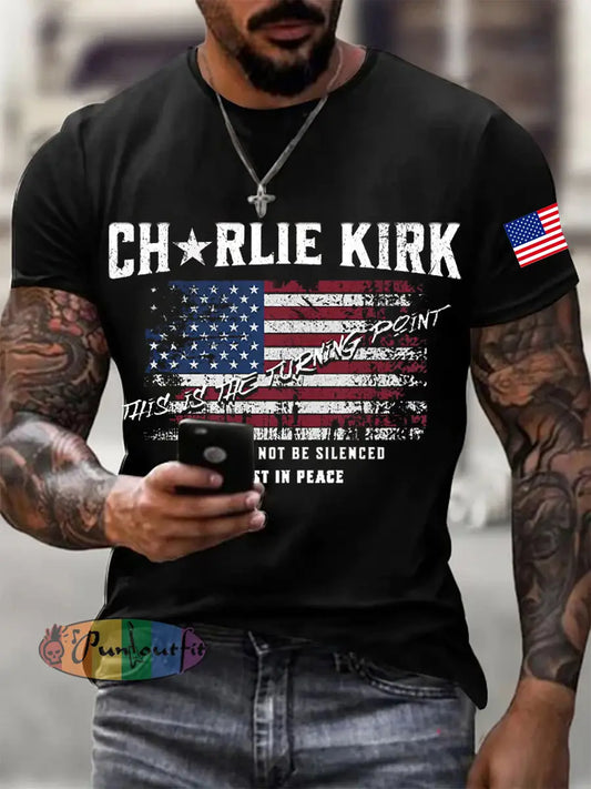 Men’s Charlie Kirk Printed T-shirt Black / S