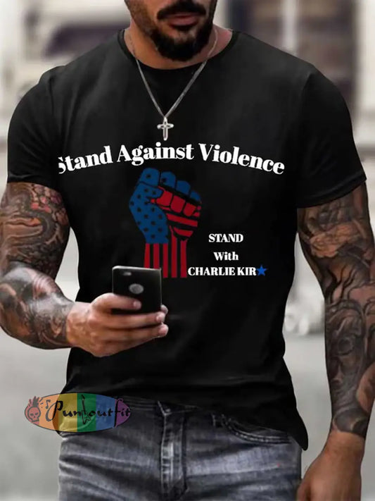 Men’s Charlie Kirk Turning Point USA Trump Commemorative T-Shirt A / S