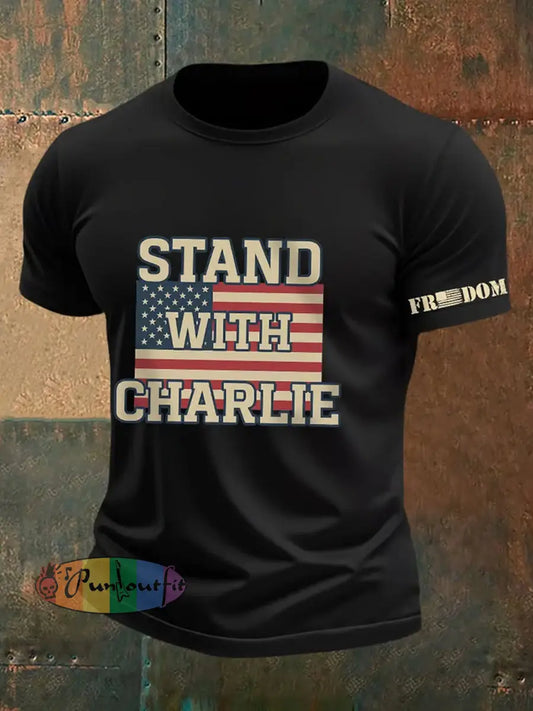 Men’s Charlie Kirk Turning Point USA Trump Commemorative T-Shirt A / S
