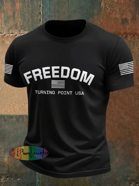 Men’s Charlie Kirk Turning Point USA Trump Commemorative T-Shirt A / S