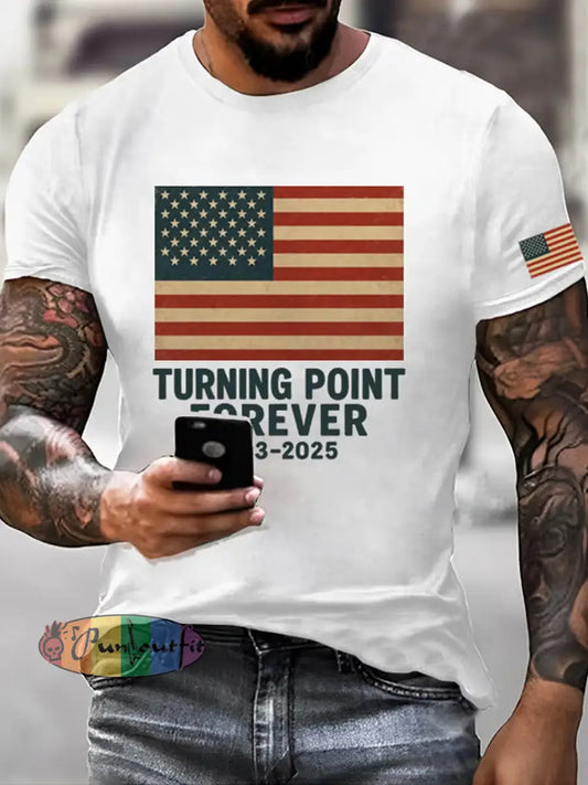 Men’s Charlie Kirk Turning Point USA Trump Commemorative T-Shirt A / S