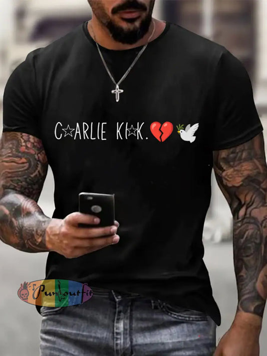 Men’s Charlie Kirk Turning Point USA Trump Commemorative T-Shirt A / S