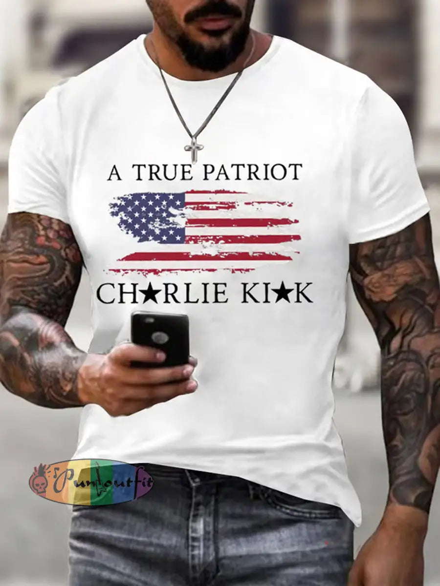 Men’s Charlie Kirk Turning Point USA Trump Commemorative T-Shirt A / S
