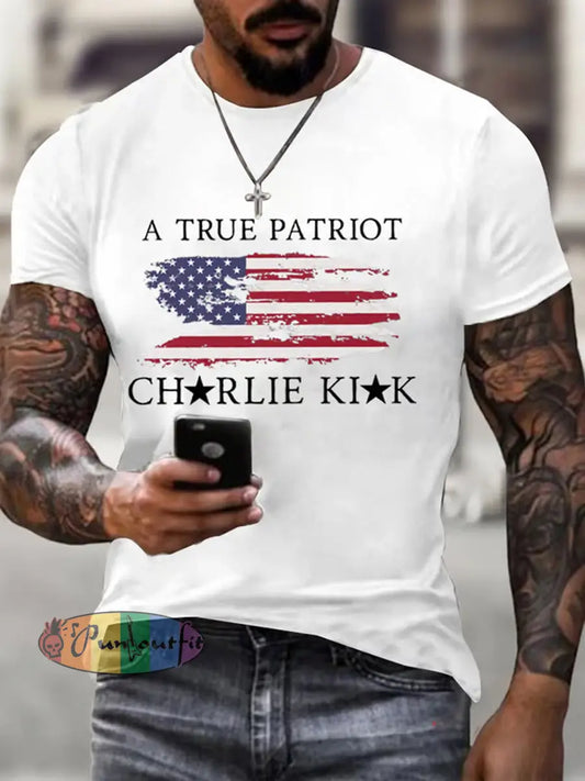 Men’s Charlie Kirk Turning Point USA Trump Commemorative T-Shirt A / S