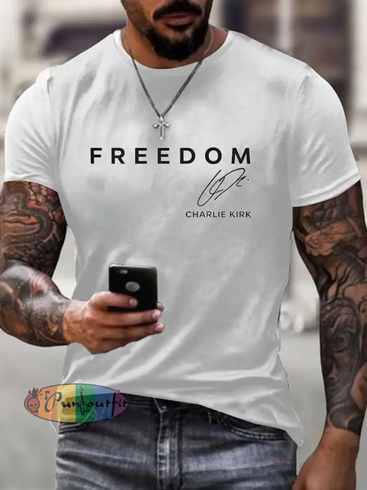Men’s Charlie Kirk Turning Point USA Trump Commemorative T-Shirt A / S