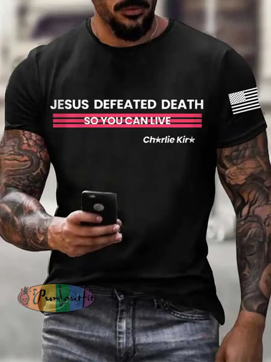 Men’s Charlie Kirk Turning Point USA Trump Commemorative T-Shirt A / S