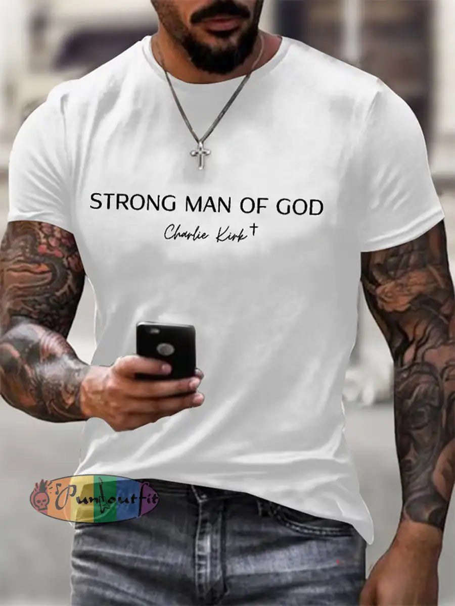 Men’s Charlie Kirk Turning Point USA Trump Commemorative T-Shirt B / S