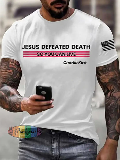 Men’s Charlie Kirk Turning Point USA Trump Commemorative T-Shirt B / S
