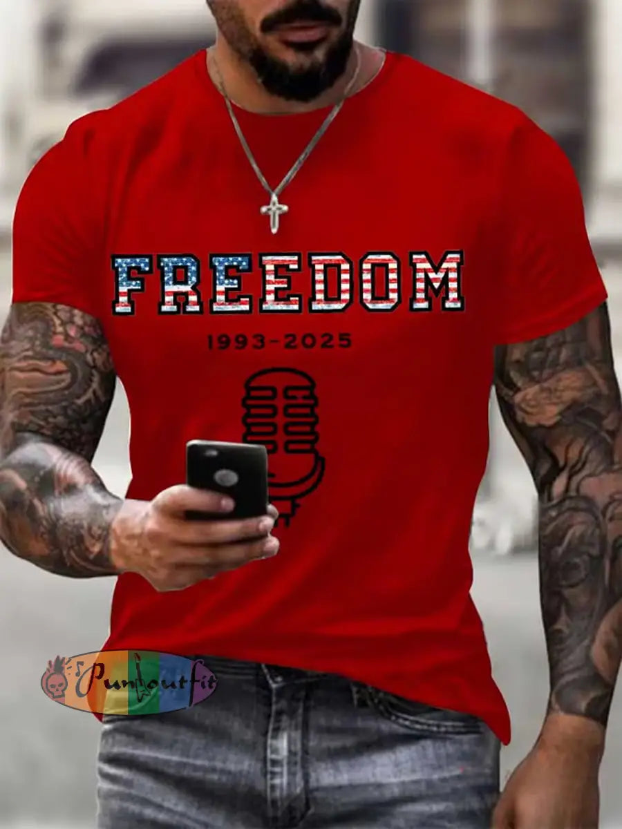 Men’s Charlie Kirk Turning Point USA Trump Commemorative T-Shirt B / S