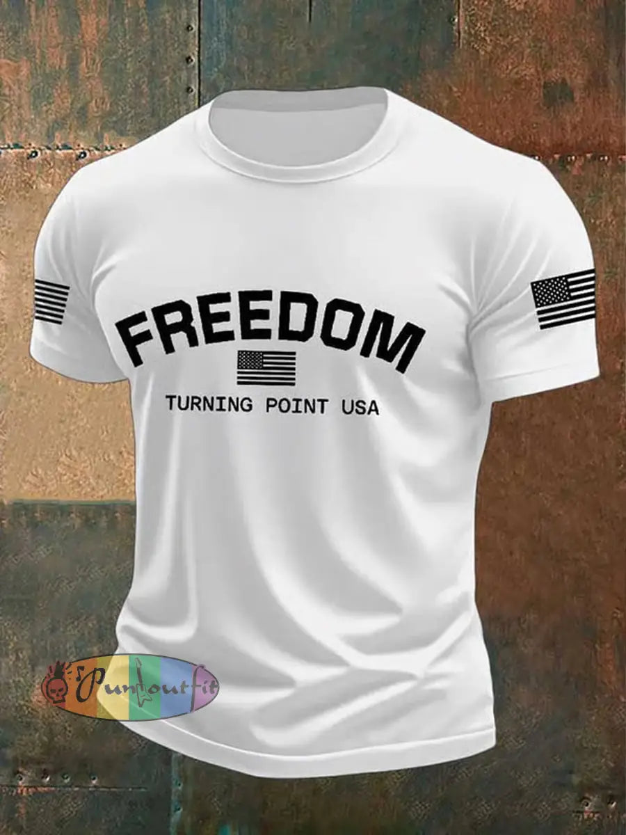 Men’s Charlie Kirk Turning Point USA Trump Commemorative T-Shirt B / S