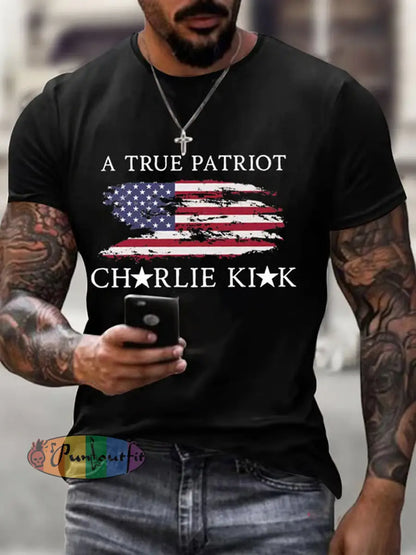 Men’s Charlie Kirk Turning Point USA Trump Commemorative T-Shirt B / S