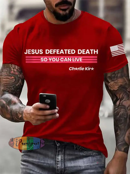 Men’s Charlie Kirk Turning Point USA Trump Commemorative T-Shirt C / S
