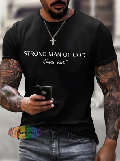 Men’s Charlie Kirk Turning Point USA Trump Commemorative T-Shirt C / S