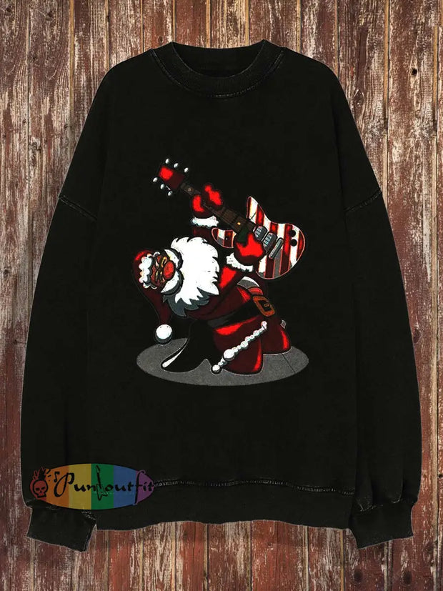 Men’s Christmas Printed Sweatshirt Black / S