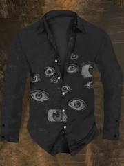 Unisex Fantasy Eyes Print Halloween Crew Neck Casual Sweatshirt