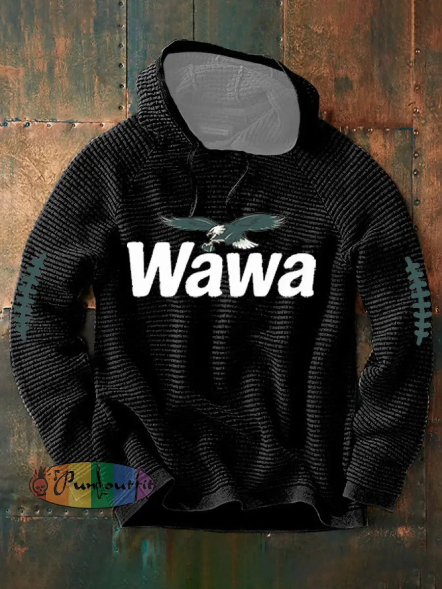 Men’s Football Fans Lovers Gameday Casual French Terry Hoodie Black / S