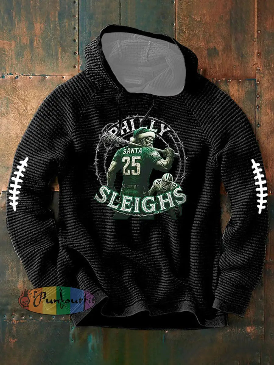 Men’s Football Fans Lovers Gameday Casual French Terry Hoodie Black / S