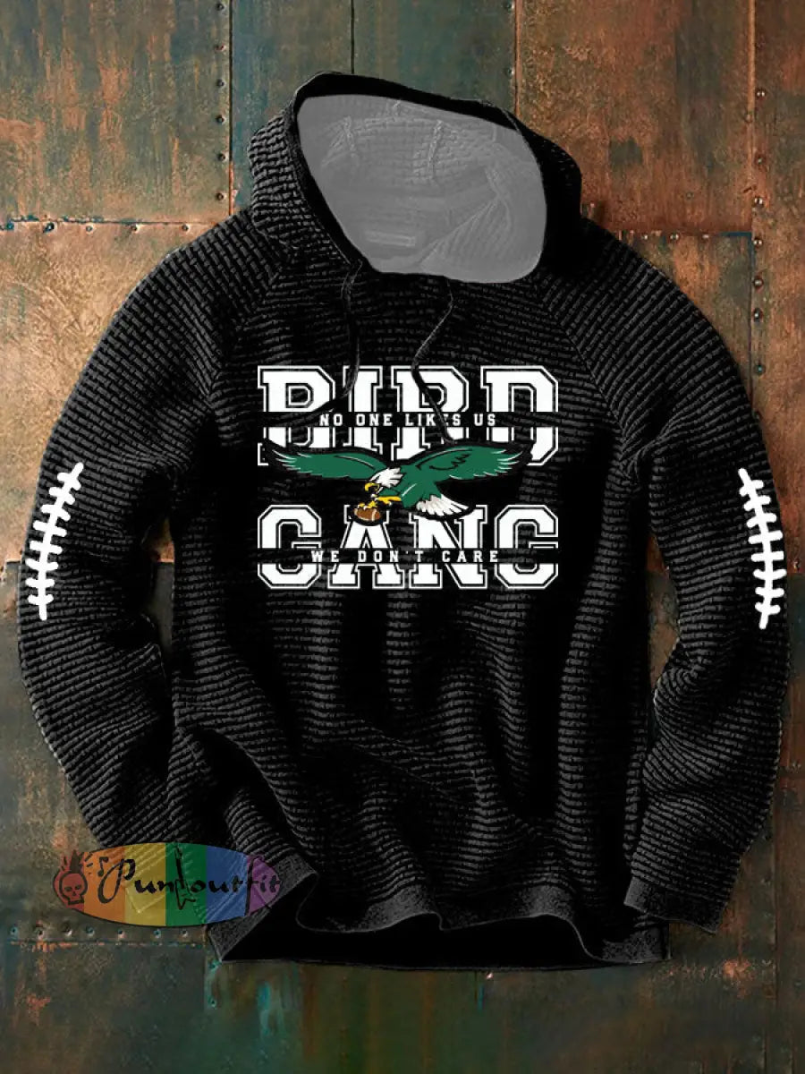 Men’s Football Fans Lovers Gameday Casual French Terry Hoodie Black / S