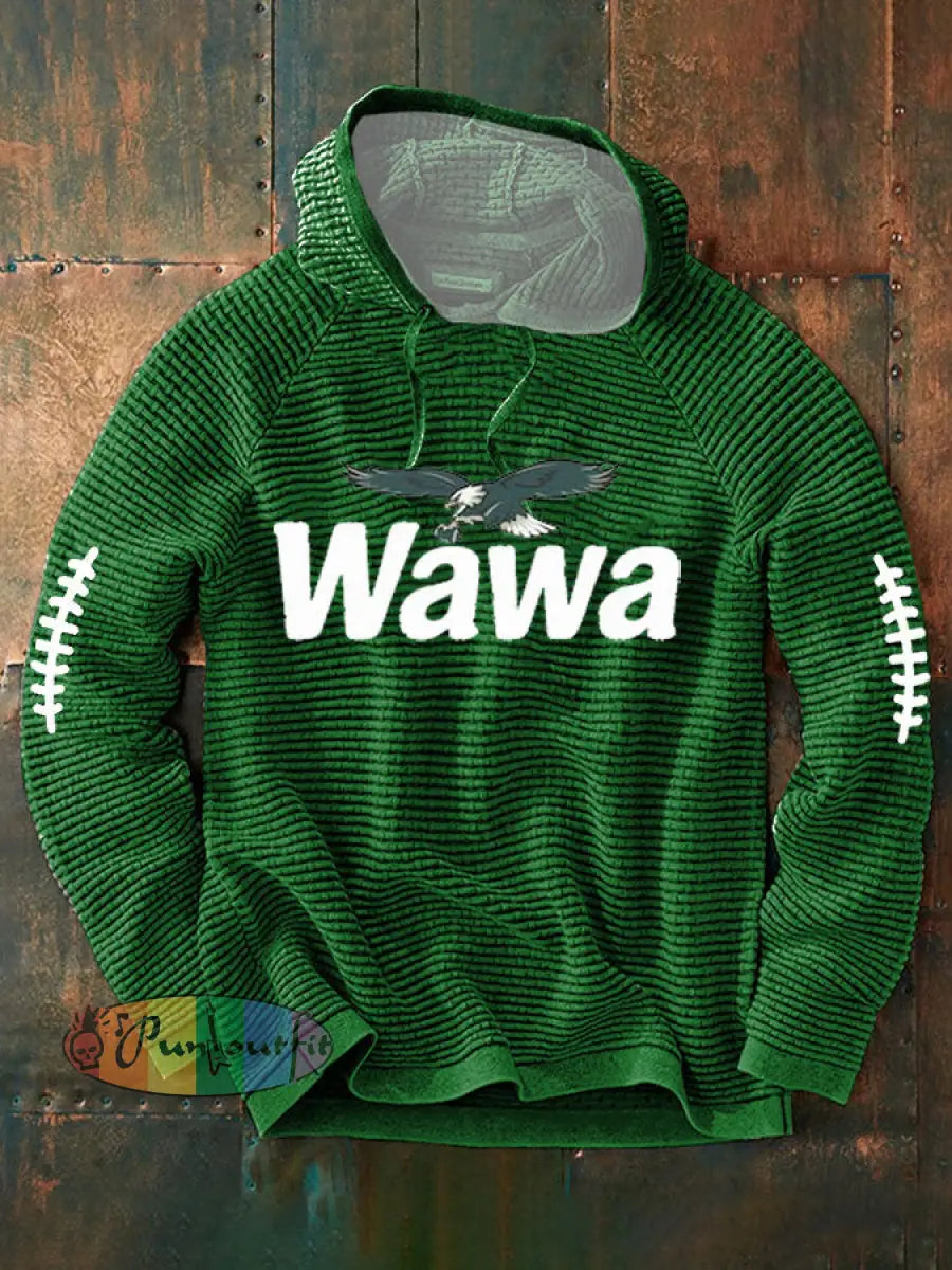 Men’s Football Fans Lovers Gameday Casual French Terry Hoodie Green / S