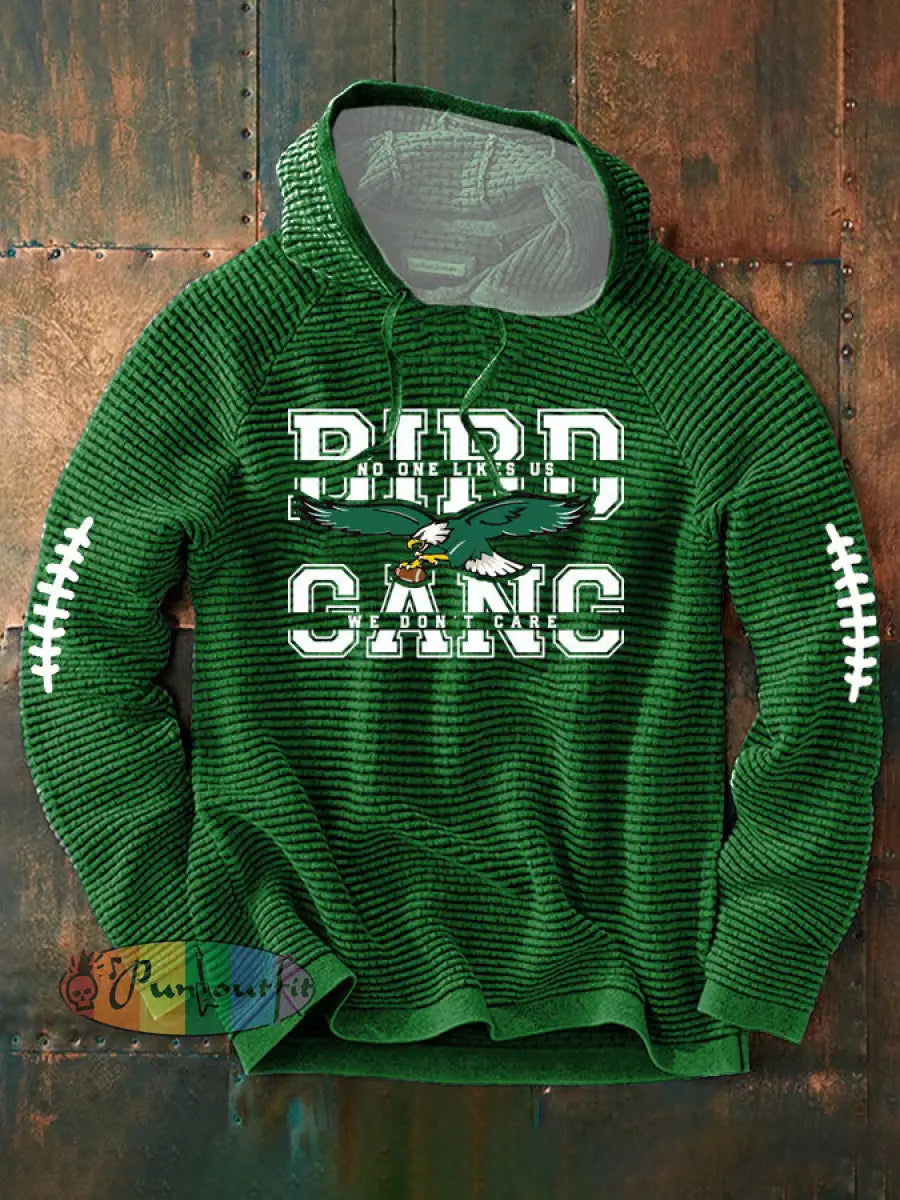 Men’s Football Fans Lovers Gameday Casual French Terry Hoodie Green / S