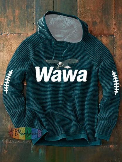 Men’s Football Fans Lovers Gameday Casual French Terry Hoodie Peacock Blue / S