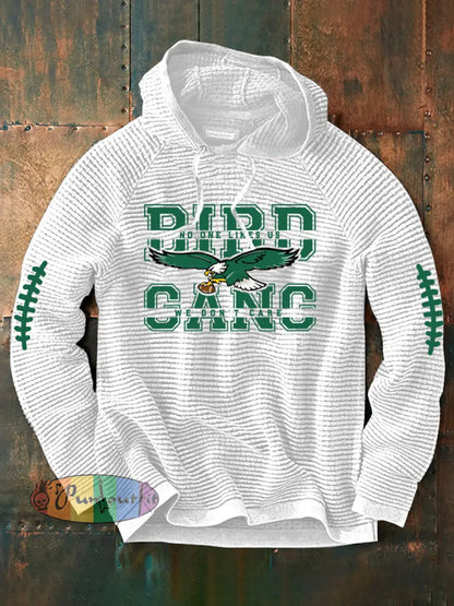 Men’s Football Fans Lovers Gameday Casual French Terry Hoodie White / S