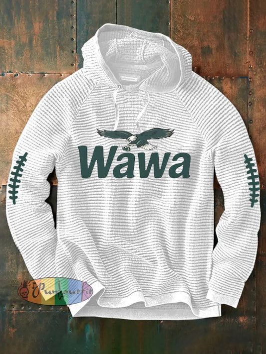 Men’s Football Fans Lovers Gameday Casual French Terry Hoodie White / S