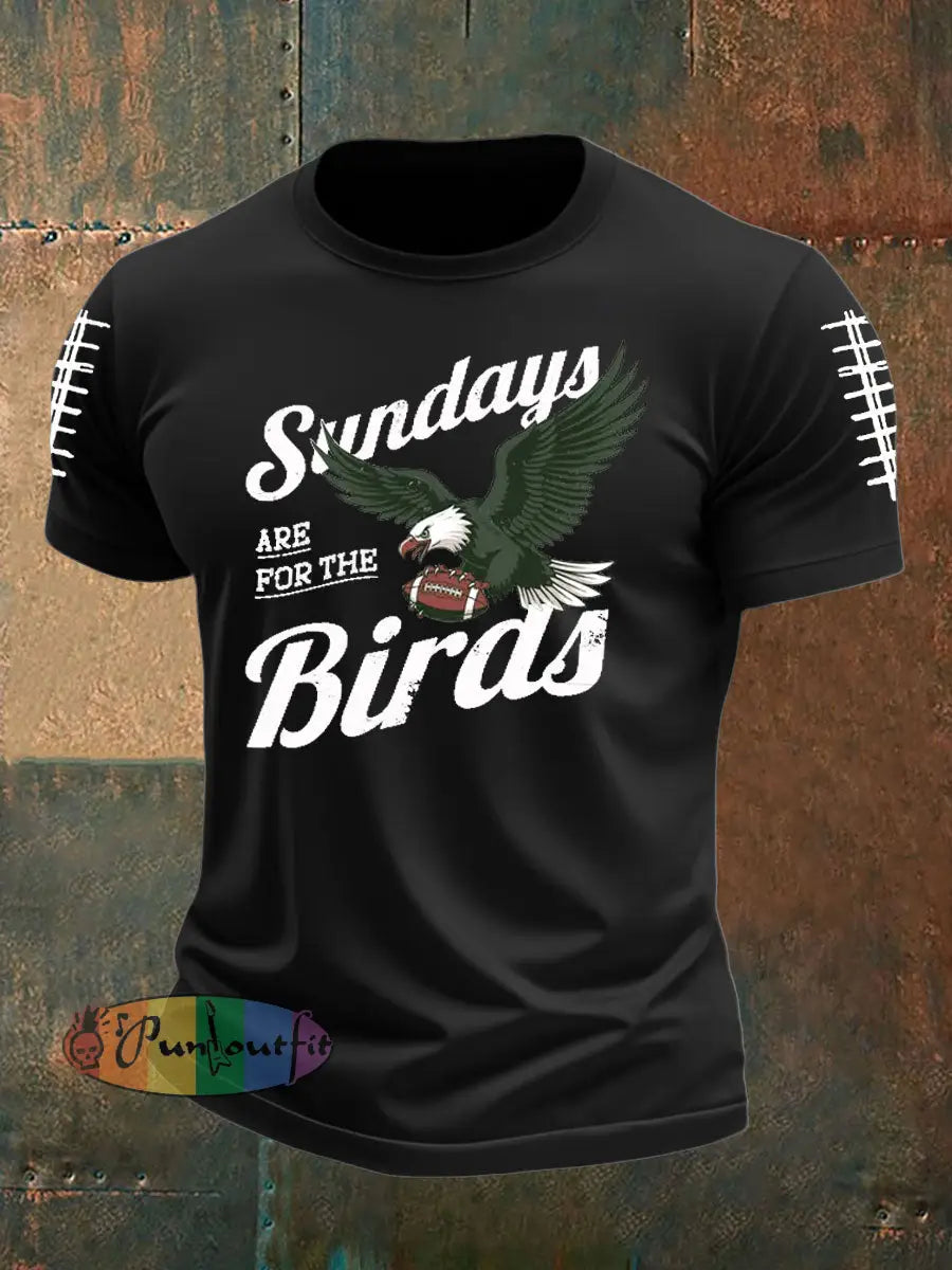 Men’s Football Fans Lovers Gameday Casual imitation cotton short sleeved T shirt Black / S