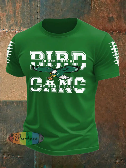 Men’s Football Fans Lovers Gameday Casual imitation cotton short sleeved T shirt Green / S