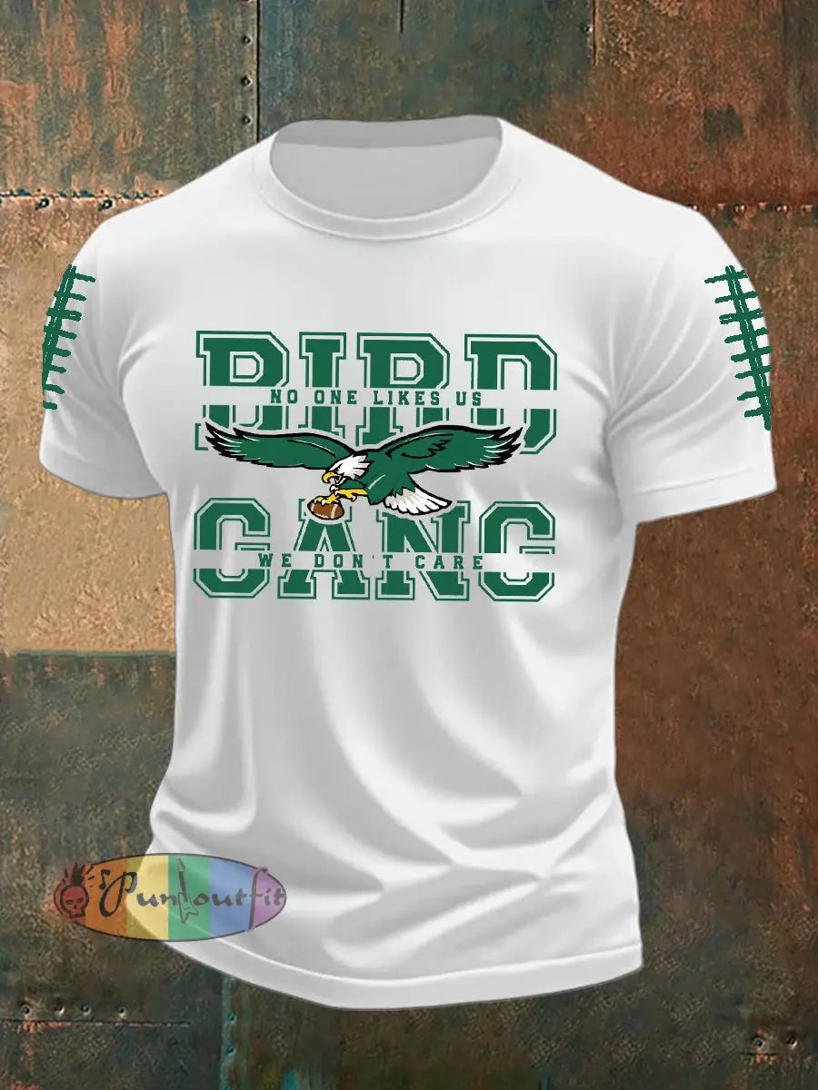 Men’s Football Fans Lovers Gameday Casual imitation cotton short sleeved T shirt White / S