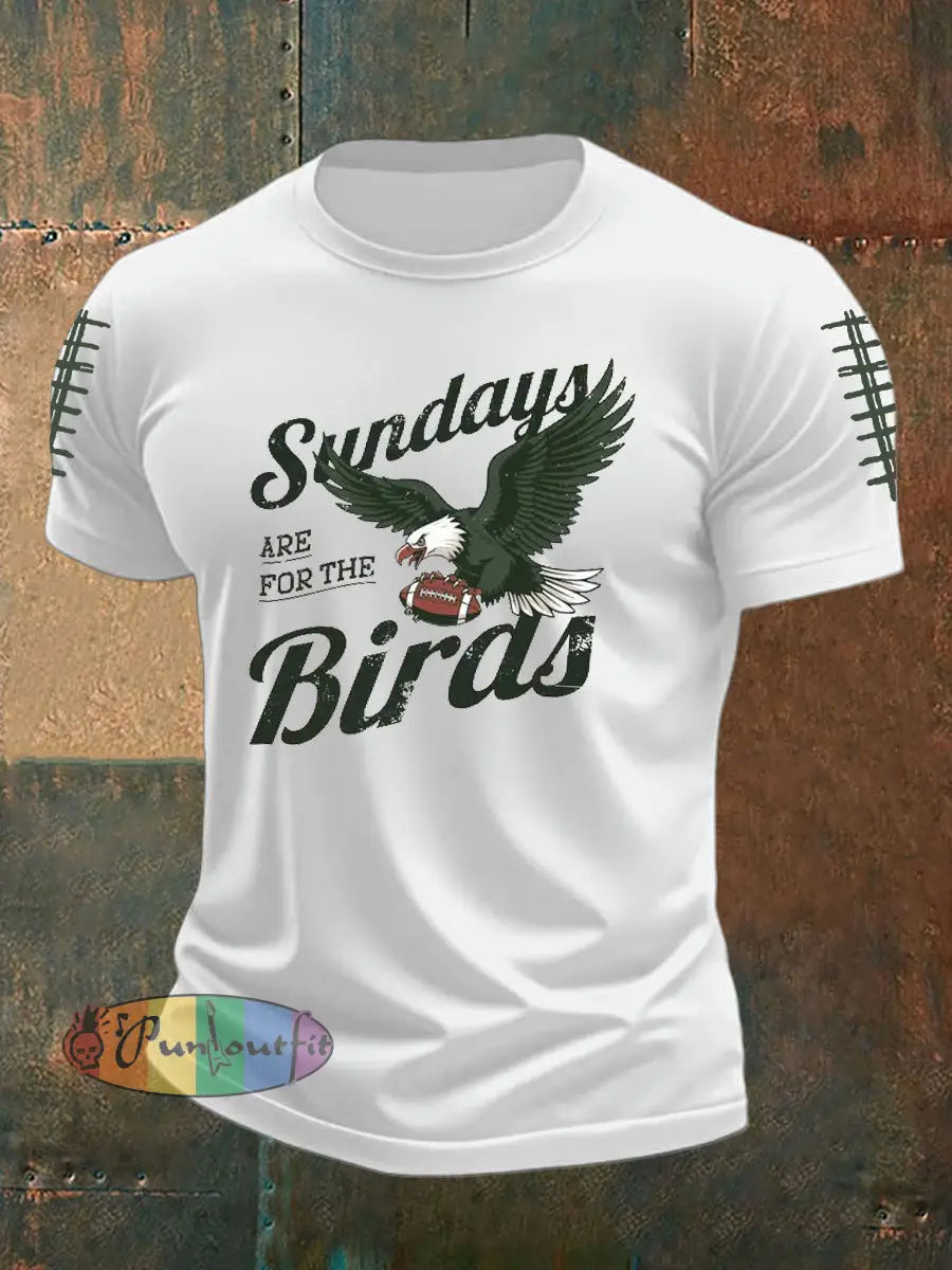 Men’s Football Fans Lovers Gameday Casual imitation cotton short sleeved T shirt White / S