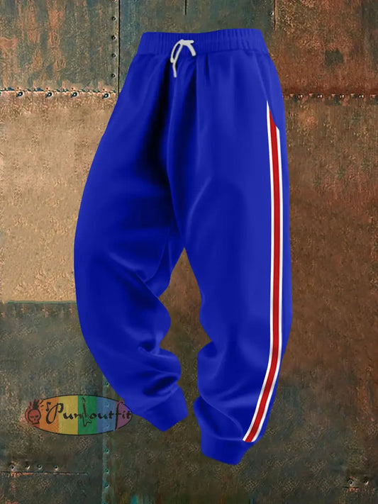 Men’s Football Fans Lovers Gameday Casual Pants Blue / S