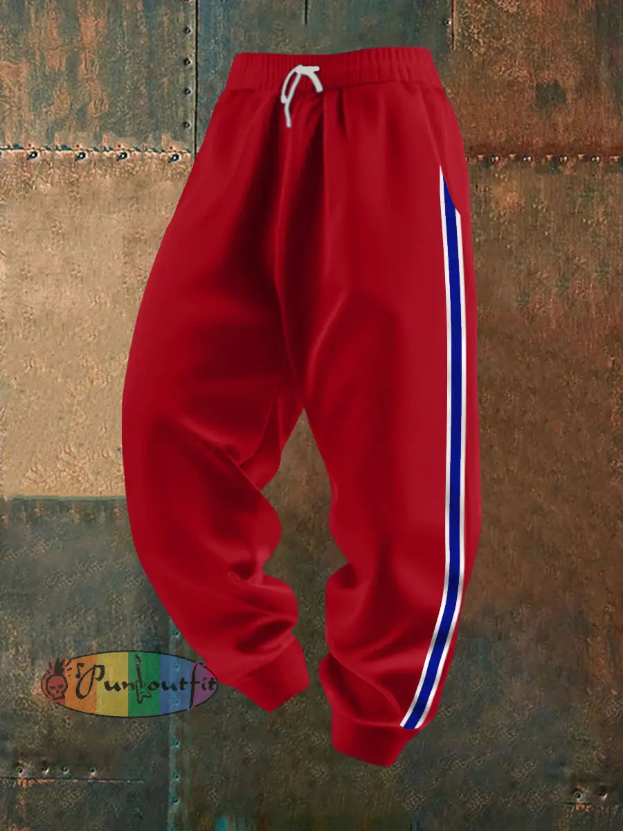 Men’s Football Fans Lovers Gameday Casual Pants Red / S
