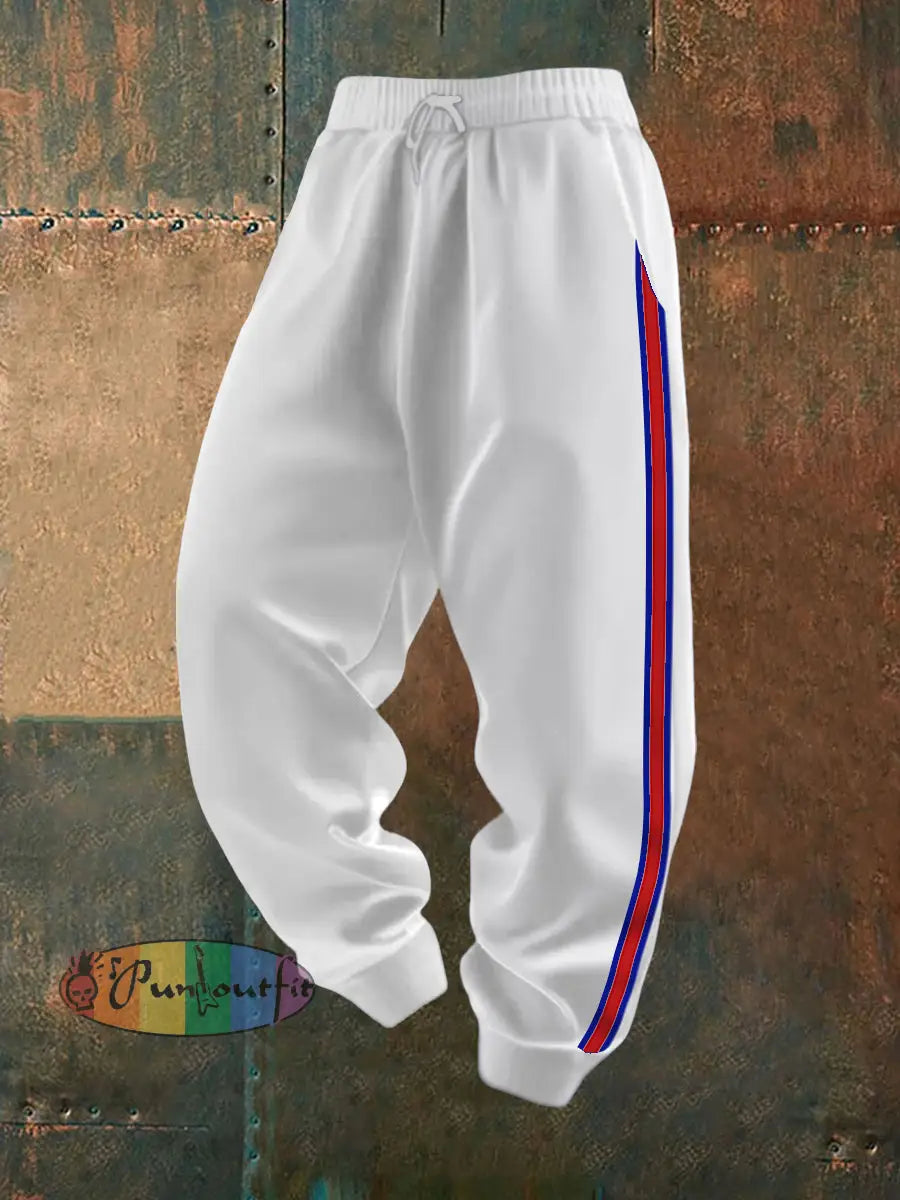 Men’s Football Fans Lovers Gameday Casual Pants White / S