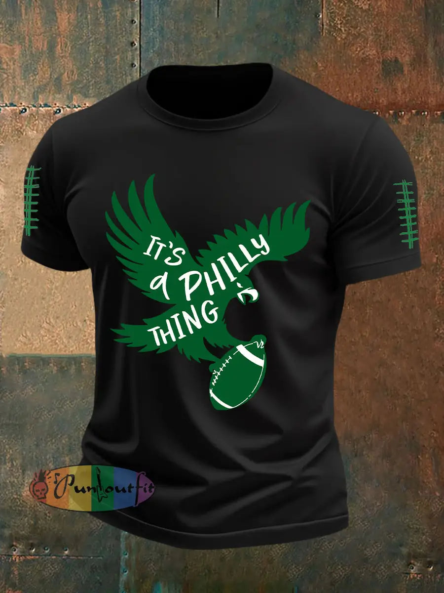 Men’s Football Fans Lovers Gameday Casual Short Sleeve T shirt Black / S