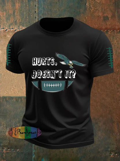 Men’s Football Fans Lovers Gameday Casual Short Sleeve T-shirt Black / S