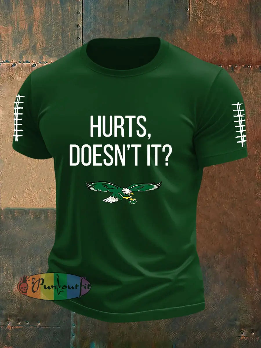 Men’s Football Fans Lovers Gameday Casual Short Sleeve T shirt Dark Green / S