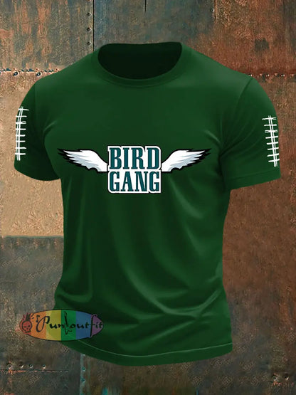 Men’s Football Fans Lovers Gameday Casual Short Sleeve T-shirt Dark Green / S