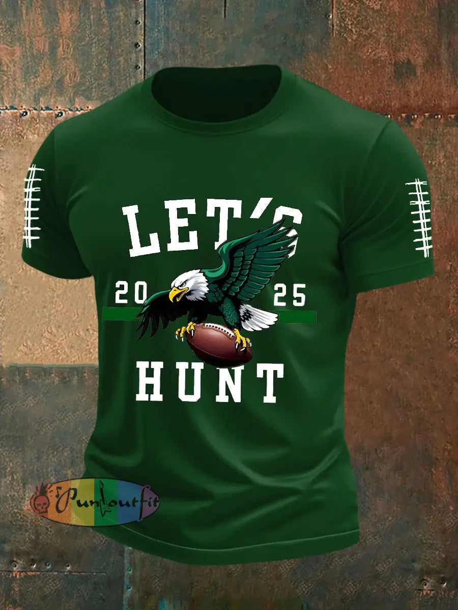 Men’s Football Fans Lovers Gameday Casual Short Sleeve T shirt Dark Green / S