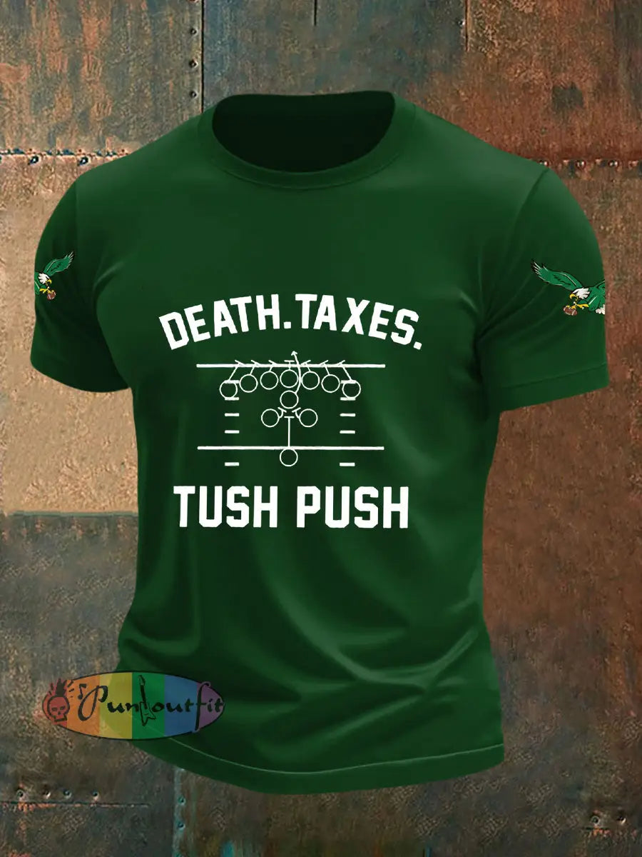 Men’s Football Fans Lovers Gameday Casual Short Sleeve T-shirt Dark Green / S